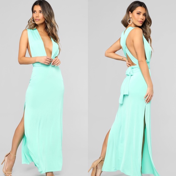 Fashion Nova Dresses & Skirts - Teal Sleeveless Maxi Dress